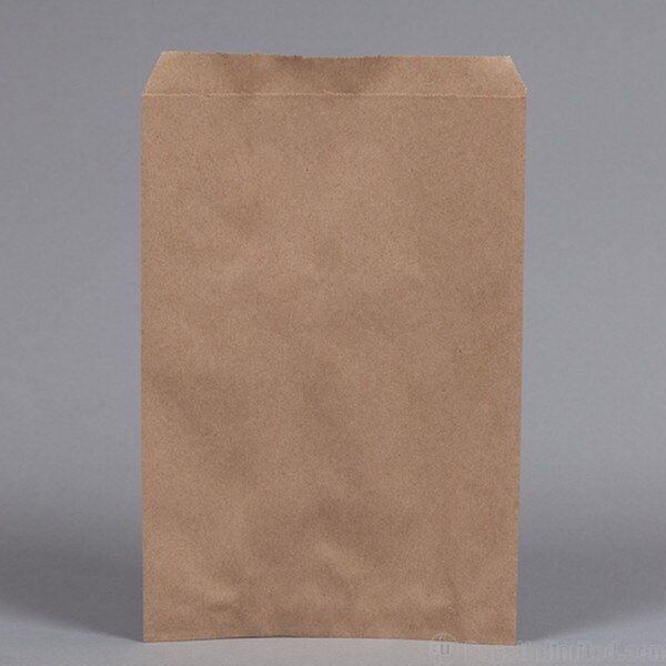 Flat Merchandise Bags. Natural Kraf